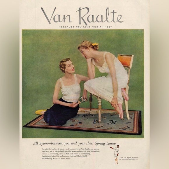 Van Raalte pristine vintage teddy in cream - Picture 2 of 11